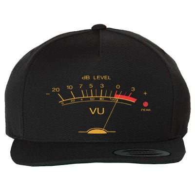 Volume VU Meter Vintage Audio Engineer Recording Studio Wool Snapback Cap
