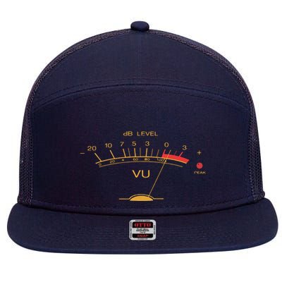 Volume VU Meter Vintage Audio Engineer Recording Studio 7 Panel Mesh Trucker Snapback Hat