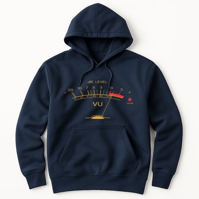 Volume VU Meter Vintage Audio Engineer Recording Studio Hoodie