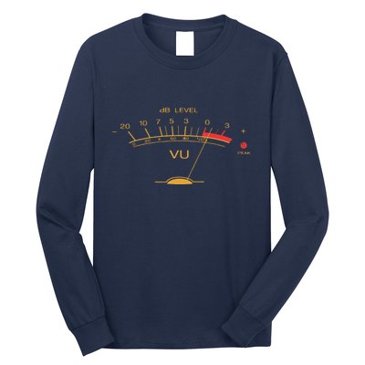 Volume VU Meter Vintage Audio Engineer Recording Studio Long Sleeve Shirt