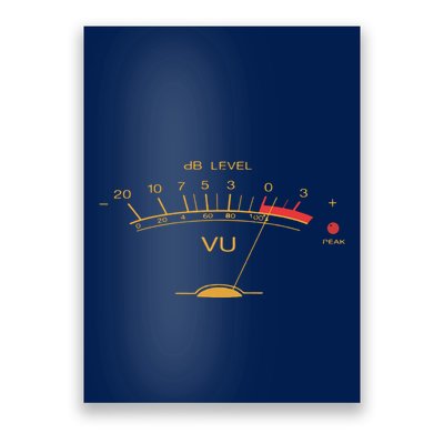 Volume VU Meter Vintage Audio Engineer Recording Studio Poster
