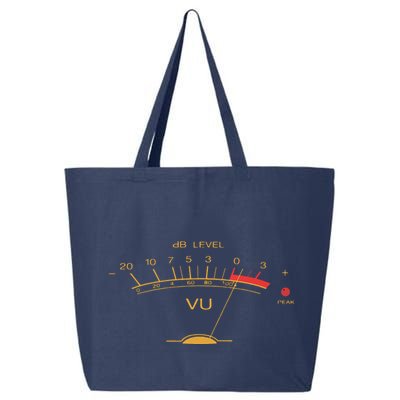 Volume VU Meter Vintage Audio Engineer Recording Studio 25L Jumbo Tote