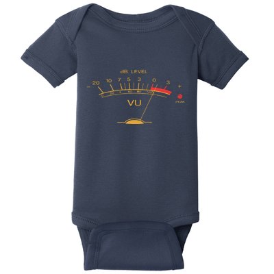 Volume VU Meter Vintage Audio Engineer Recording Studio Baby Bodysuit