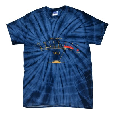 Volume VU Meter Vintage Audio Engineer Recording Studio Tie-Dye T-Shirt