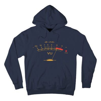 Volume VU Meter Vintage Audio Engineer Recording Studio Tall Hoodie