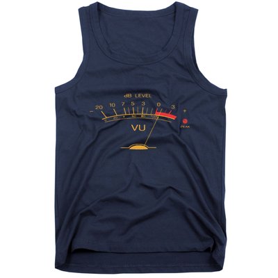 Volume VU Meter Vintage Audio Engineer Recording Studio Tank Top