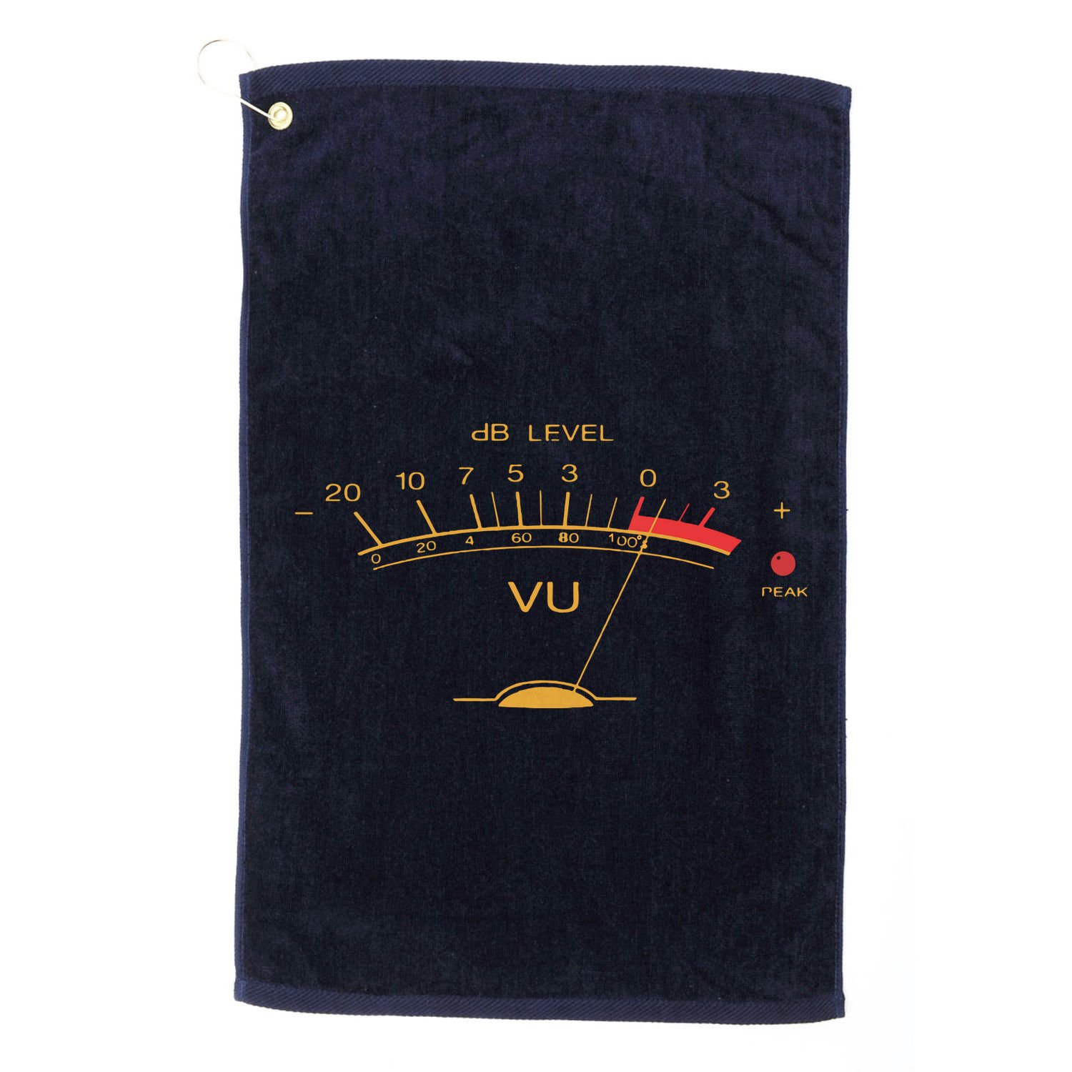 Volume VU Meter Vintage Audio Engineer Recording Studio Golf Towel