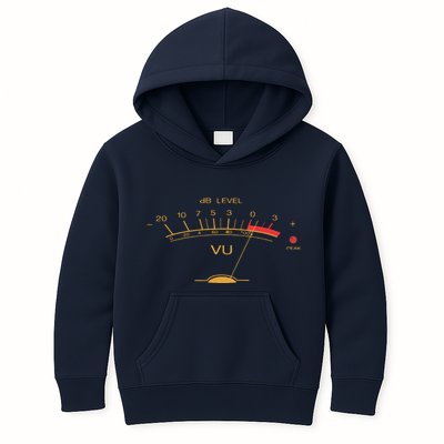 Volume VU Meter Vintage Audio Engineer Recording Studio Kids Hoodie