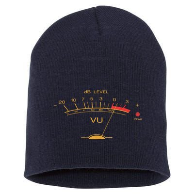 Volume VU Meter Vintage Audio Engineer Recording Studio Short Acrylic Beanie