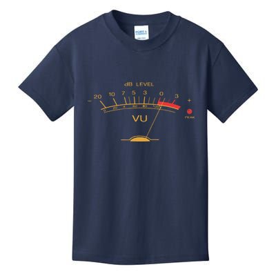 Volume VU Meter Vintage Audio Engineer Recording Studio Kids T-Shirt
