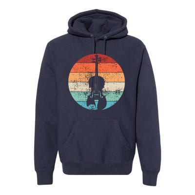 Violin Violinist Musical Instrument Retro Premium Hoodie