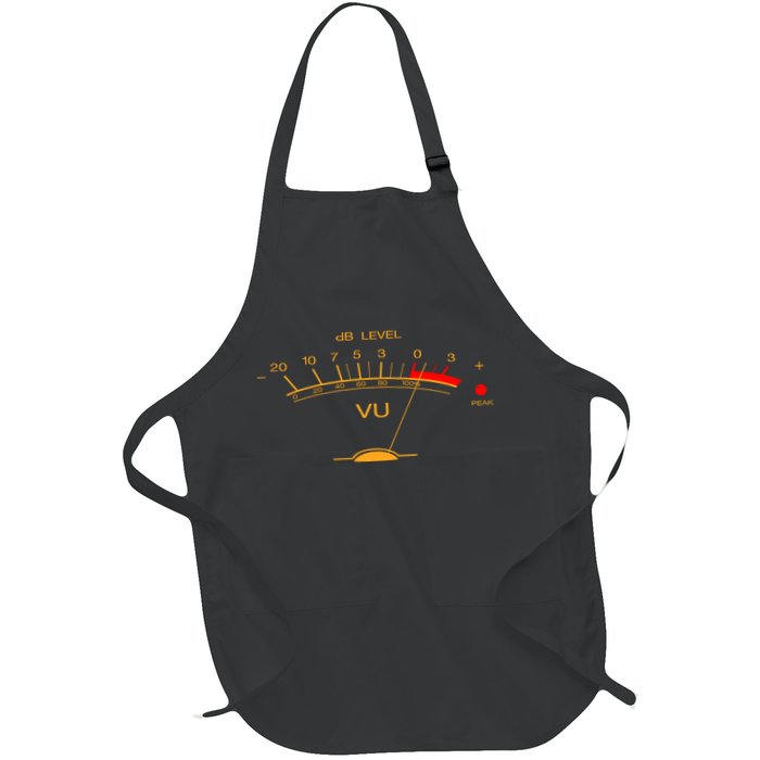 Volume Vu Meter Audio Engineer Recording Studio Gear Head Musician Guitar Apron