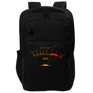 Volume Vu Meter Audio Engineer Recording Studio Gear Head Musician Guitar Impact Tech Backpack