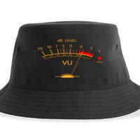 Volume Vu Meter Audio Engineer Recording Studio Gear Head Musician Guitar Sustainable Bucket Hat