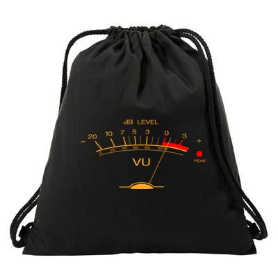 Volume Vu Meter Audio Engineer Recording Studio Gear Head Musician Guitar Drawstring Bag