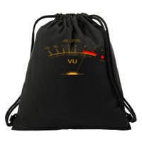 Volume Vu Meter Audio Engineer Recording Studio Gear Head Musician Guitar Drawstring Bag