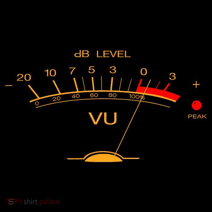 Volume Vu Meter Audio Engineer Recording Studio Gear Head Musician Guitar Flatbill Hat