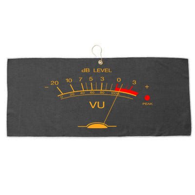 Volume Vu Meter Audio Engineer Recording Studio Gear Head Musician Guitar Large Microfiber Waffle Golf Towel