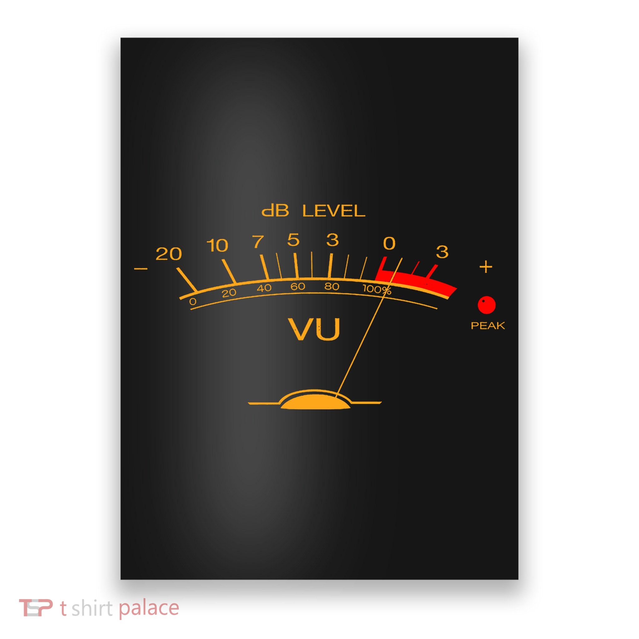 Volume Vu Meter Audio Engineer Recording Studio Gear Head Musician Guitar Poster