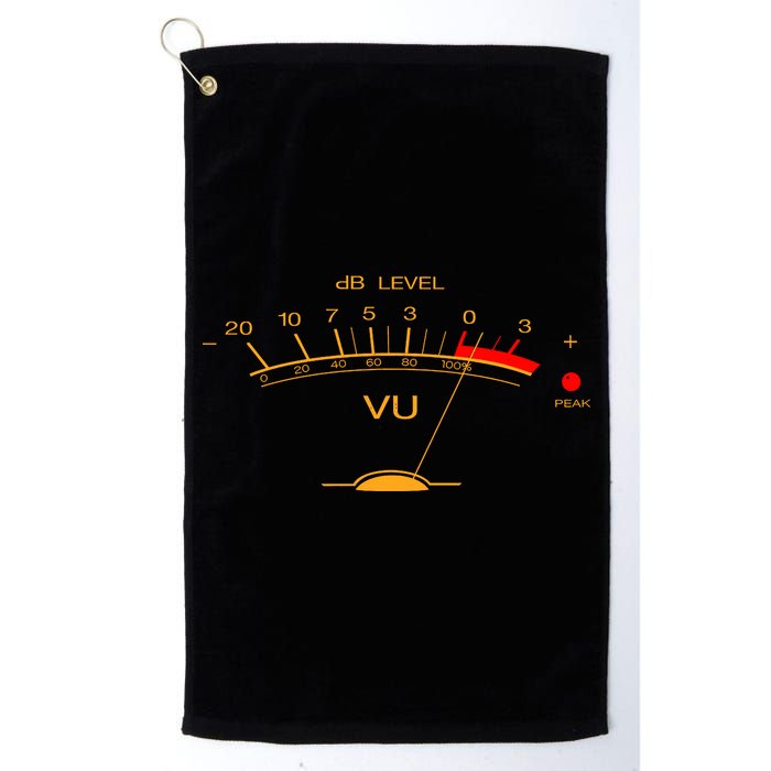 Volume Vu Meter Audio Engineer Recording Studio Gear Head Musician Guitar Golf Towel