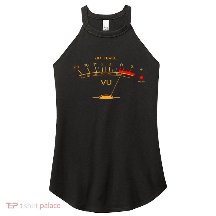 Volume Vu Meter Audio Engineer Recording Studio Gear Head Musician Guitar Women's Perfect Tri Rocker Tank