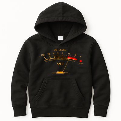 Volume Vu Meter Audio Engineer Recording Studio Gear Head Musician Guitar Kids Hoodie