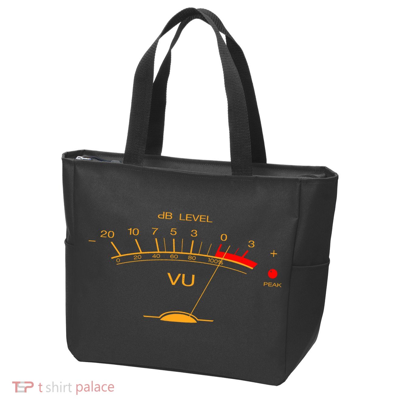 Volume Vu Meter Audio Engineer Recording Studio Gear Head Musician Guitar Zip Tote Bag
