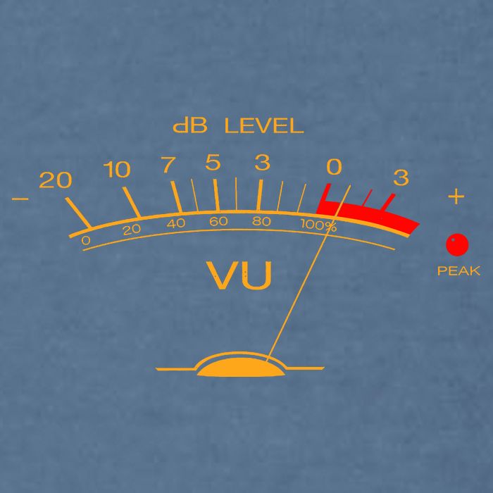 Volume Vu Meter Audio Engineer Recording Studio Gear Head Musician Guitar Garment-Dyed Sweatshirt