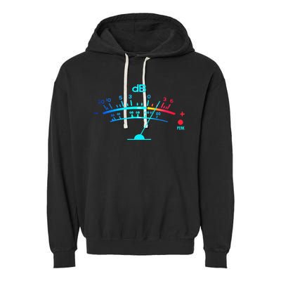 Volume VU Meter Vintage Audio Engineer Recording Garment-Dyed Fleece Hoodie