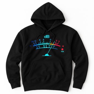 Volume VU Meter Vintage Audio Engineer Recording Hoodie