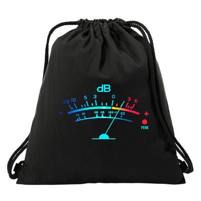 Volume VU Meter Vintage Audio Engineer Recording Drawstring Bag
