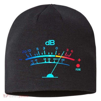 Volume VU Meter Vintage Audio Engineer Recording Sustainable Beanie