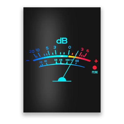 Volume VU Meter Vintage Audio Engineer Recording Poster