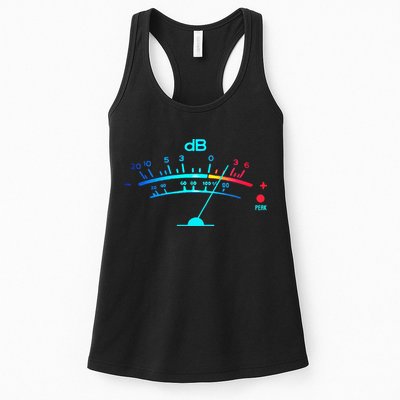 Volume VU Meter Vintage Audio Engineer Recording Womens Tank Top