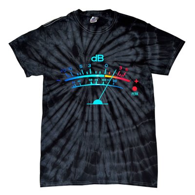 Volume VU Meter Vintage Audio Engineer Recording Tie-Dye T-Shirt