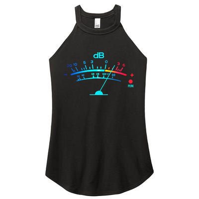 Volume VU Meter Vintage Audio Engineer Recording Women's Perfect Tri Rocker Tank