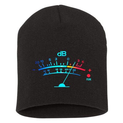 Volume VU Meter Vintage Audio Engineer Recording Short Acrylic Beanie