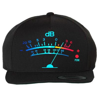 Volume VU Meter Vintage Audio Engineer Recording Wool Snapback Cap