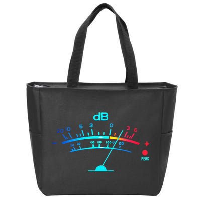 Volume VU Meter Vintage Audio Engineer Recording Zip Tote Bag