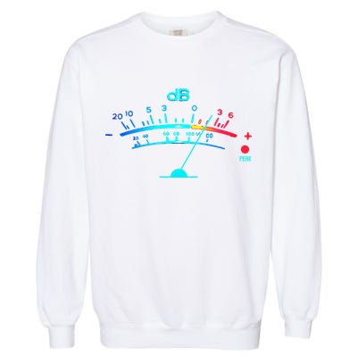 Volume VU Meter Vintage Audio Engineer Recording Garment-Dyed Sweatshirt