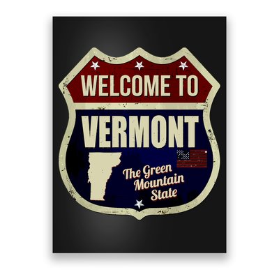 Vermont Vintage Metal Road Sign Logo Poster
