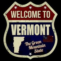 Vermont Vintage Metal Road Sign Logo Baby Bodysuit