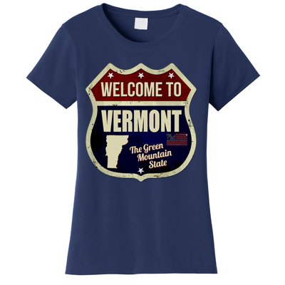 Vermont Vintage Metal Road Sign Logo Women's T-Shirt