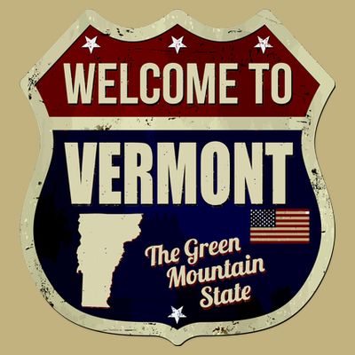 Vermont Vintage Metal Road Sign Logo T-Shirt