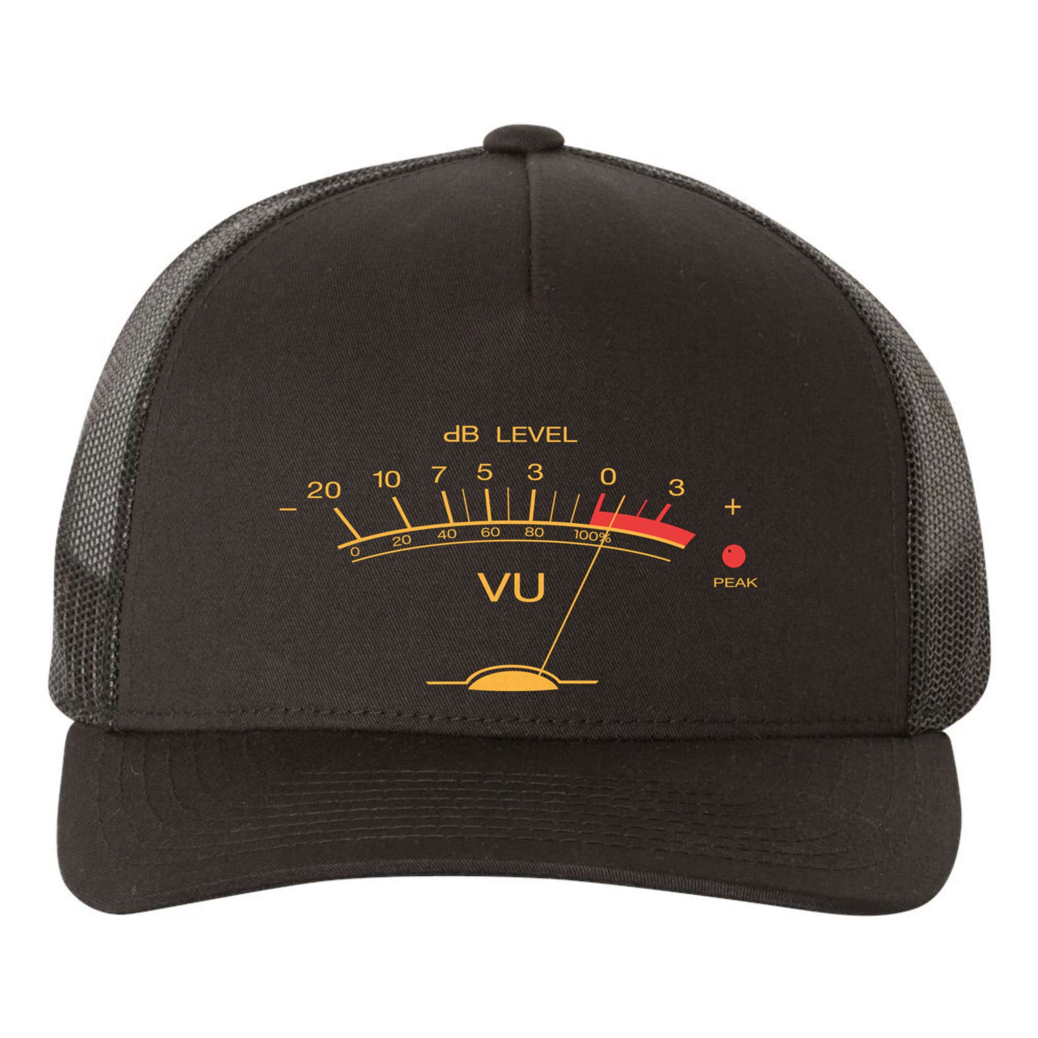 Volume Vu Meter Vintage Audio Engineer Recording Studio Gear Head Musician Guita Yupoong Adult 5-Panel Trucker Hat