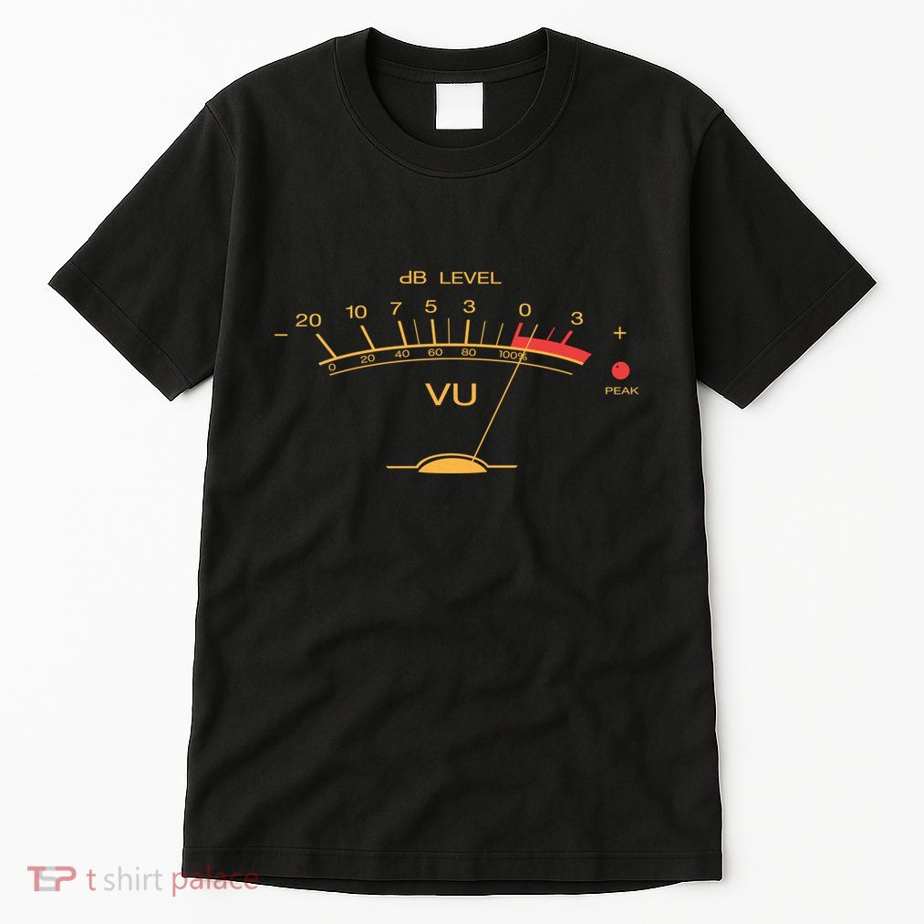 Volume Vu Meter Vintage Audio Engineer Recording Studio Gear Head Musician Guita Tall T-Shirt
