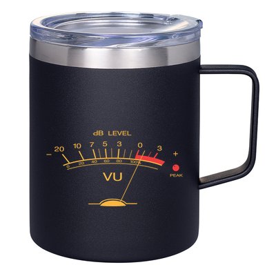 Volume Vu Meter Vintage Audio Engineer Recording Studio Gear Head Musician Guita 12oz Stainless Steel Coffee Mug