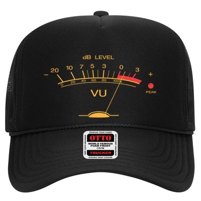 Volume Vu Meter Vintage Audio Engineer Recording Studio Gear Head Musician Guita Trucker Hat