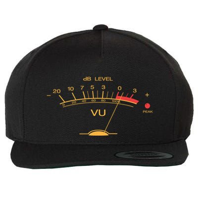 Volume Vu Meter Vintage Audio Engineer Recording Studio Gear Head Musician Guita Wool Snapback Cap