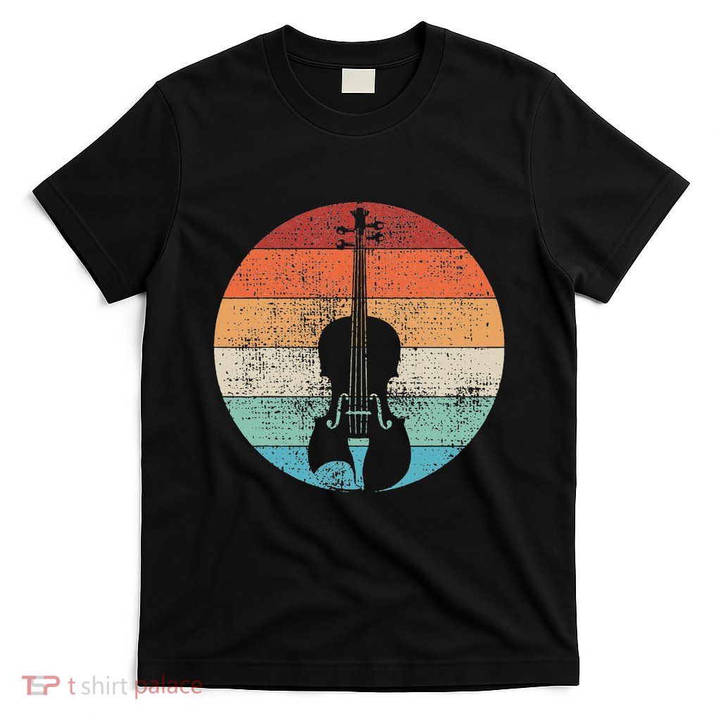 Violin Violinist Musical Instrument Retro T-Shirt